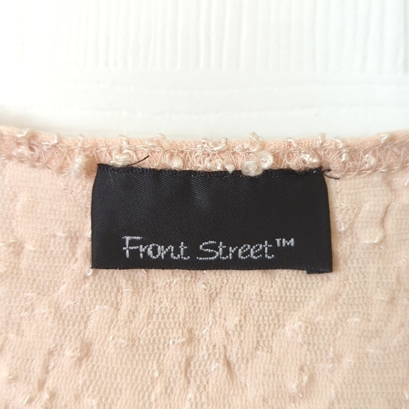 Front Street 90's Vintage Textured Tank Top & Maxi Skirt Matching Set Cream S - Picture 5 of 16